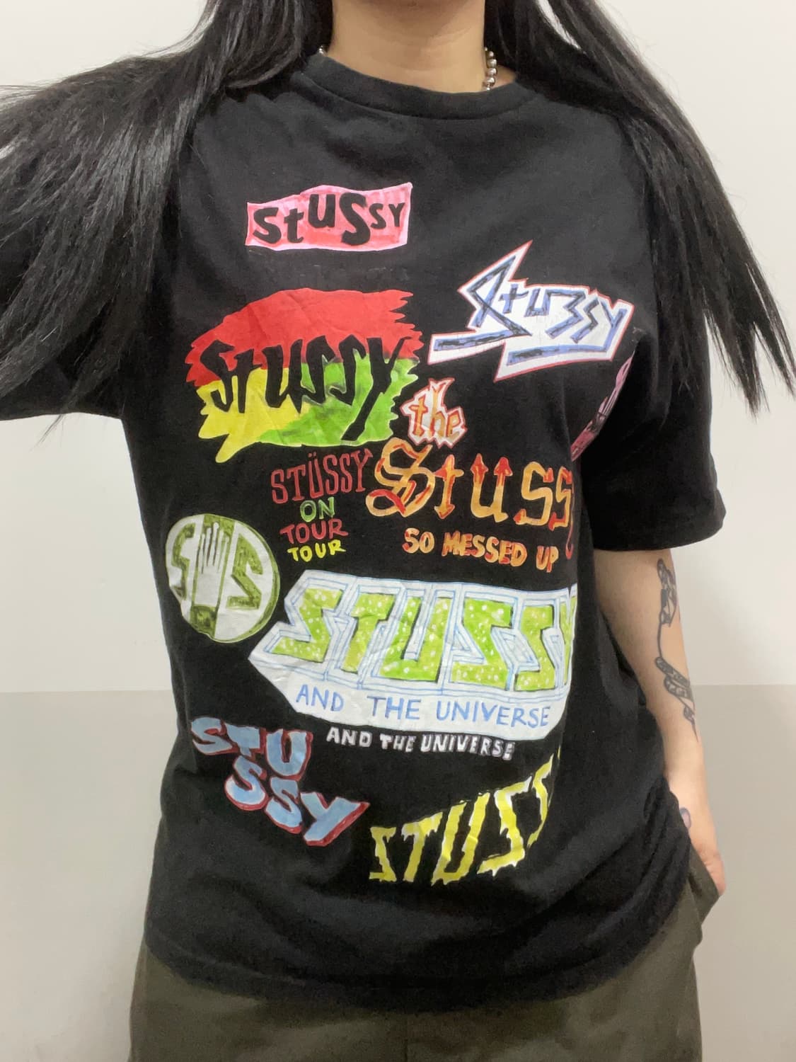 Stussy 스투시 멀티로고 그래픽 반팔티셔츠 상품이미지1