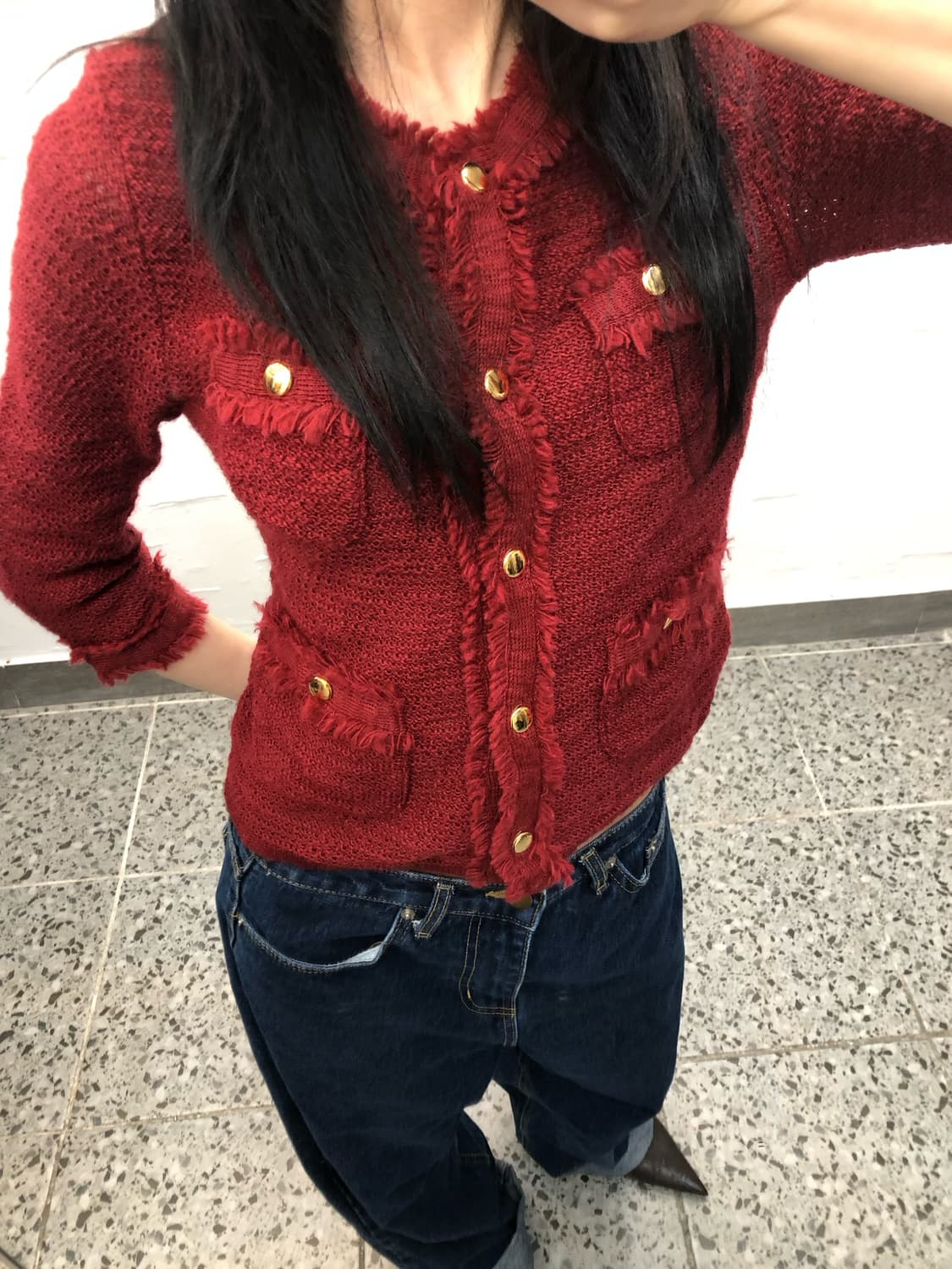 Scarlet tweed cardigan 상품이미지5