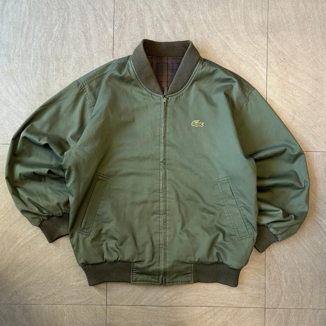 라코스테 서광 제조 체크 리버시블 자켓 상품이미지2