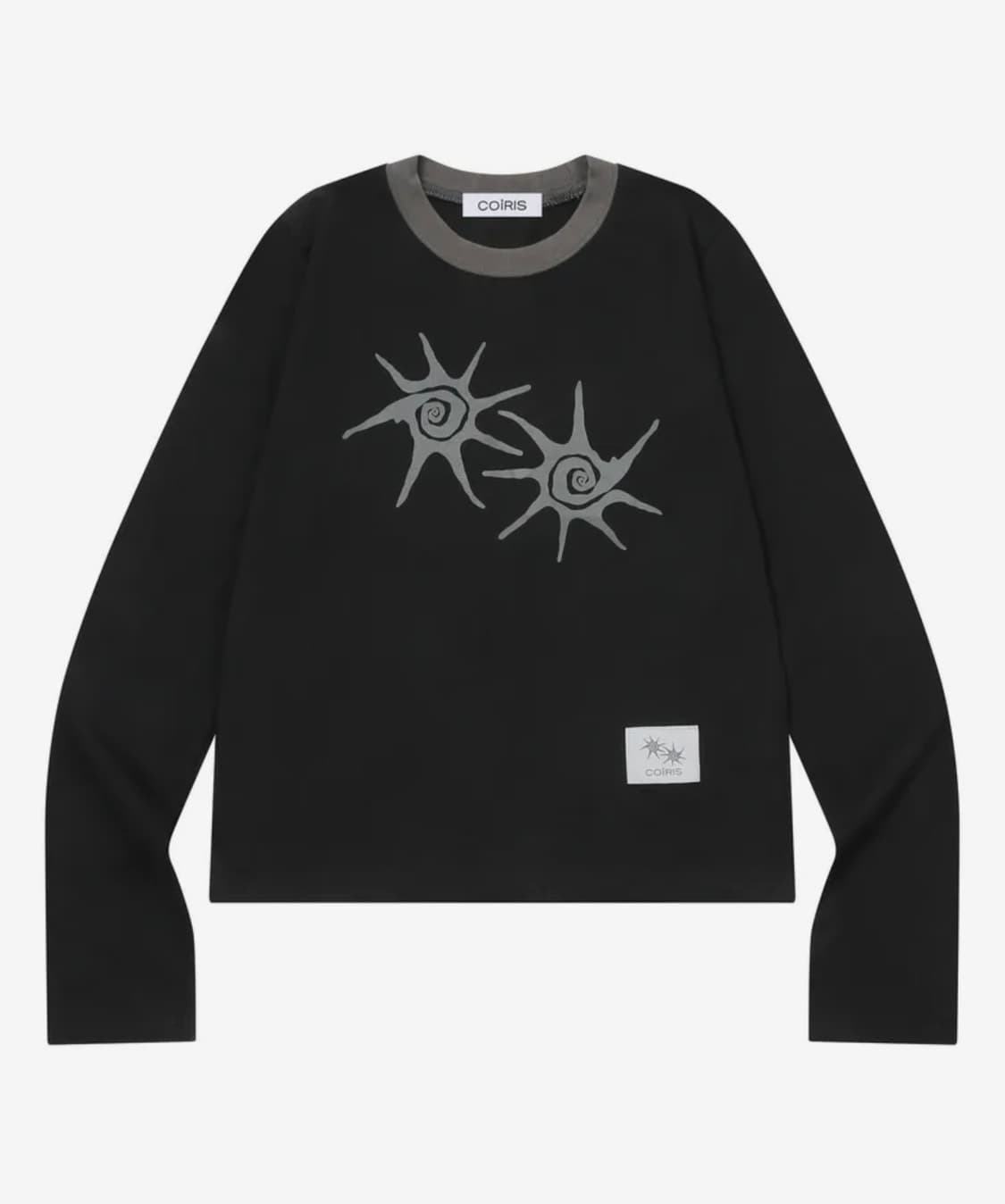 코이리스 솔루나 라운드넥 배색 티 상품이미지1