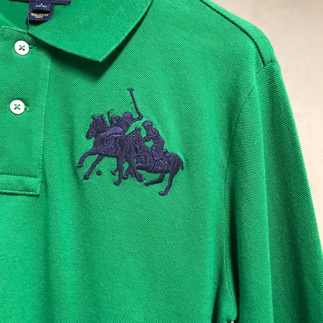 폴로 랄프로렌 PK 긴팔 카라티 그린 L(W) 상품이미지4