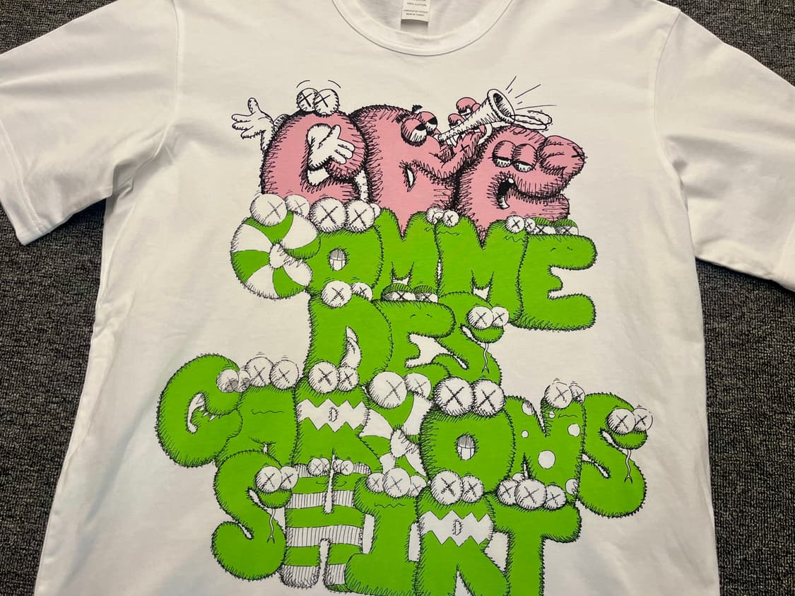 [100] 꼼데가르송 셔츠 KAWS 콜라보 티셔츠 XL 상품이미지2