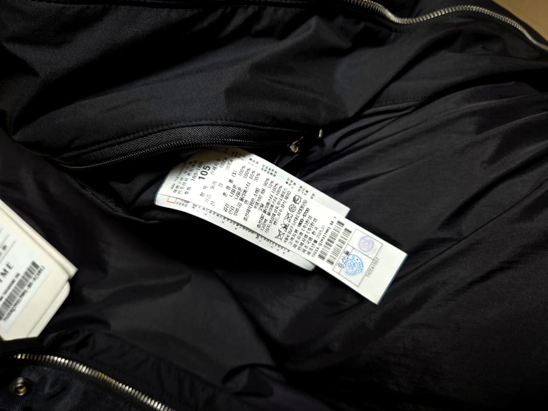 [정품] 타임옴므 25년 신상 블랙 구스다운 패딩 105 size 상품이미지6