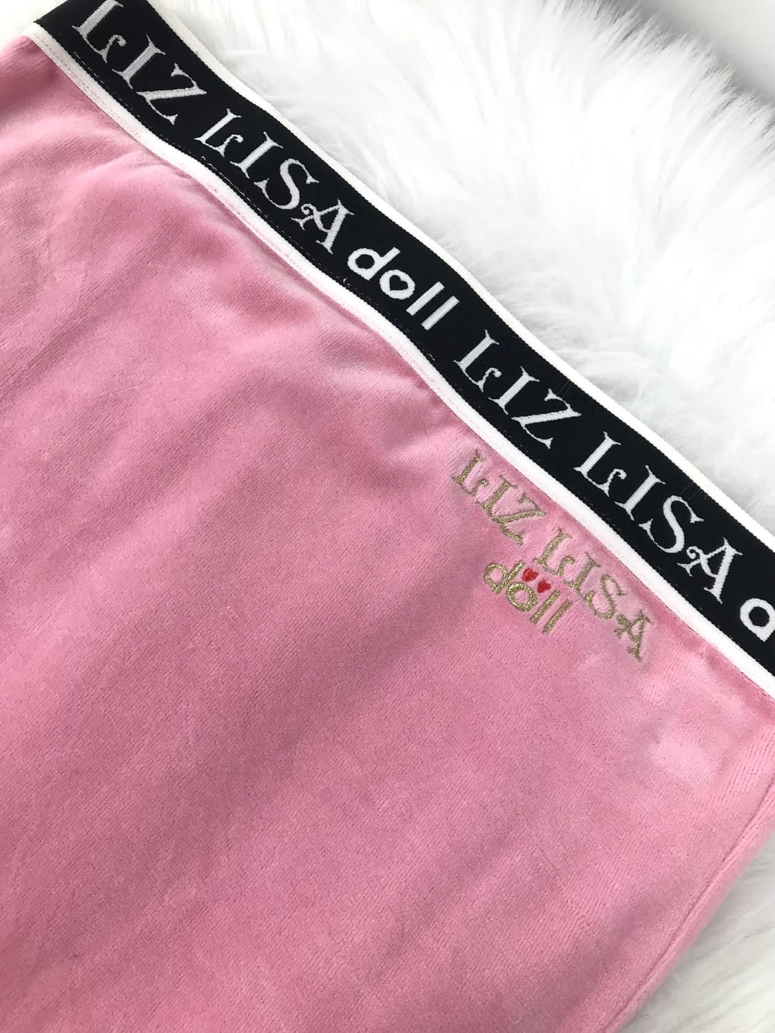 리즈리사 튜브탑 벨벳 딸기우유 원피스 y2k 오네히메갸루 연핑크 대대장급 상품이미지6