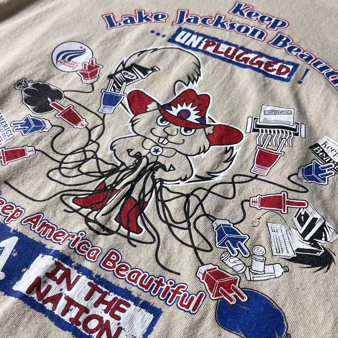 [XL]길단 KEEP AMERICA 프린팅 반팔 상품이미지4