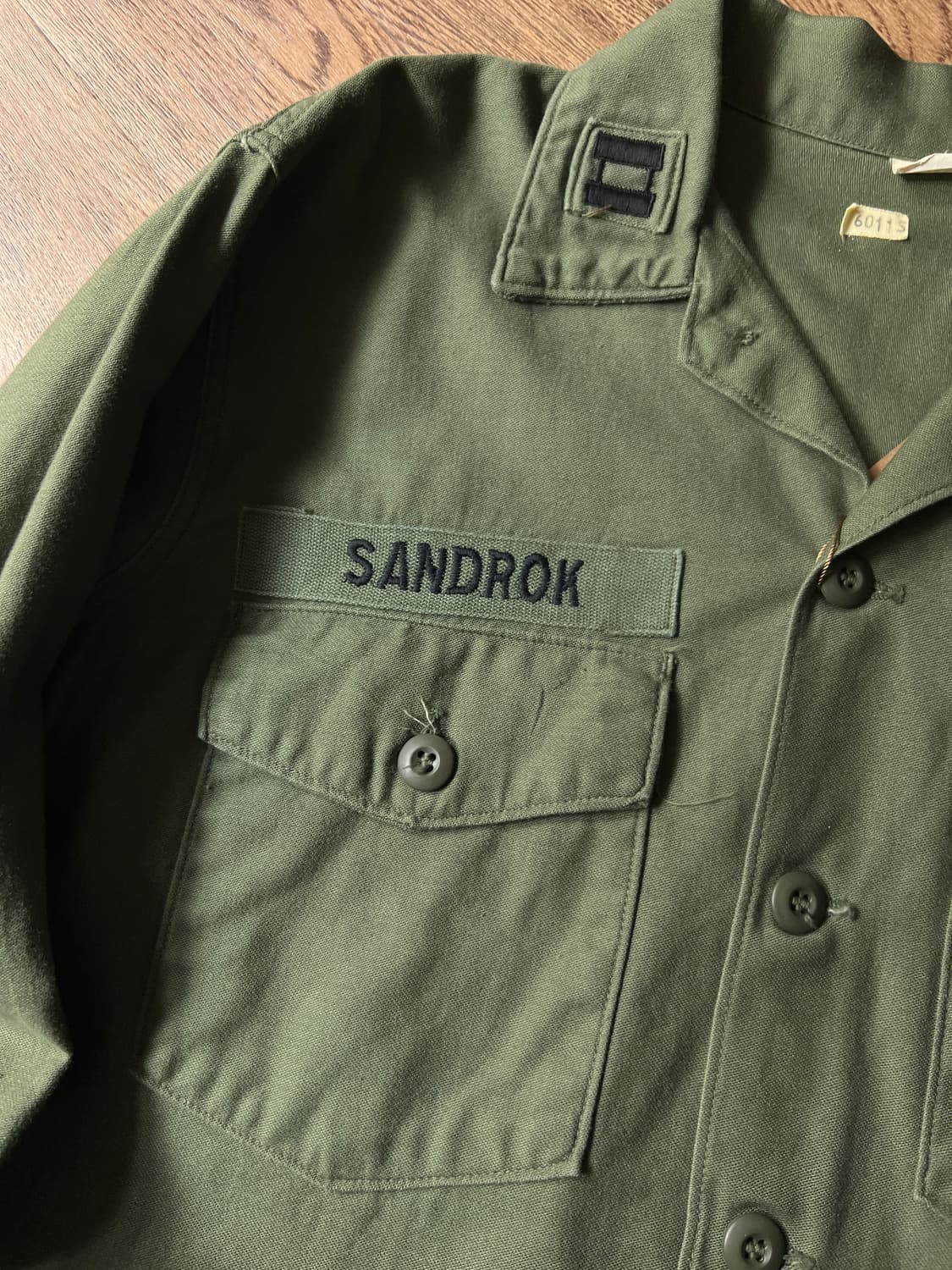 [L]60's 오리지널 U.S ARMY OG-107 밀리터리 셔츠 상품이미지4