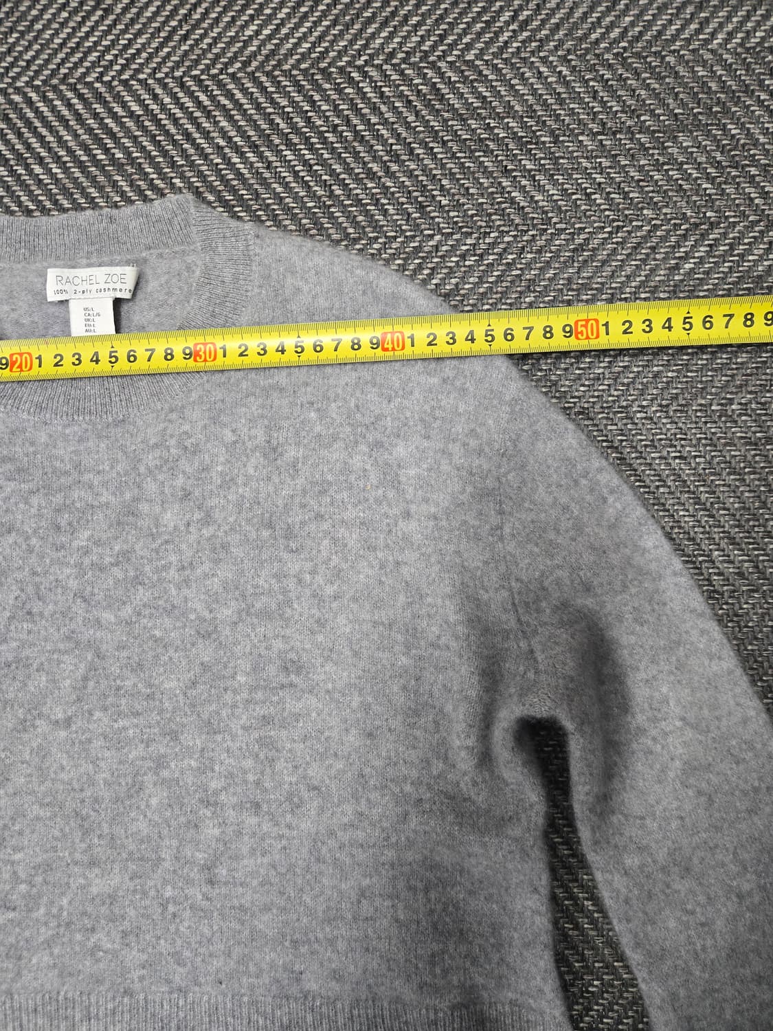 레이첼조 캐시미어100%  니트 스웨터 그레이 상품이미지5