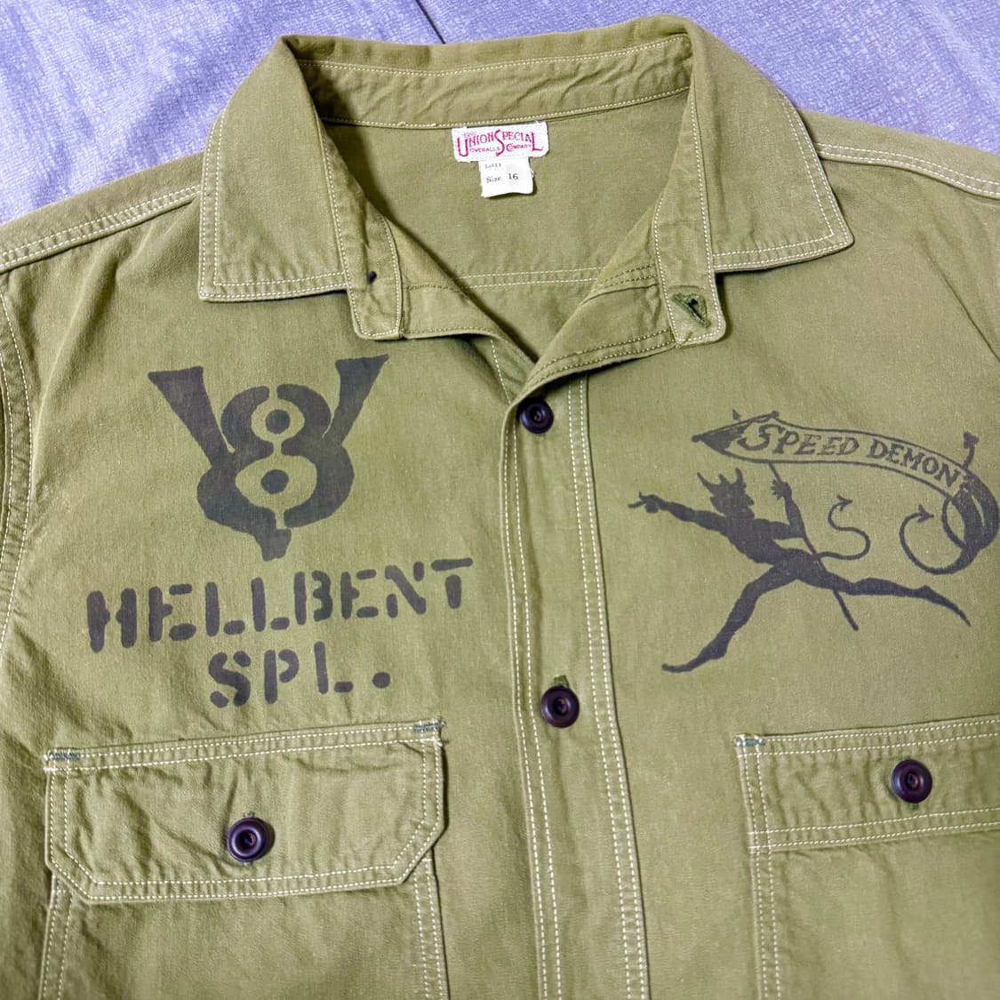 [16]프리휠러스 "HELLBENT" 올리브 워크 셔츠 상품이미지8