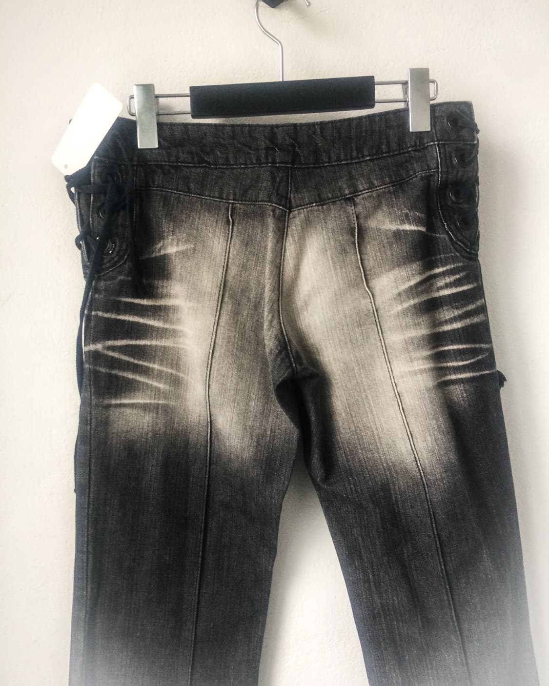 Side lace up point washing pants 상품이미지5