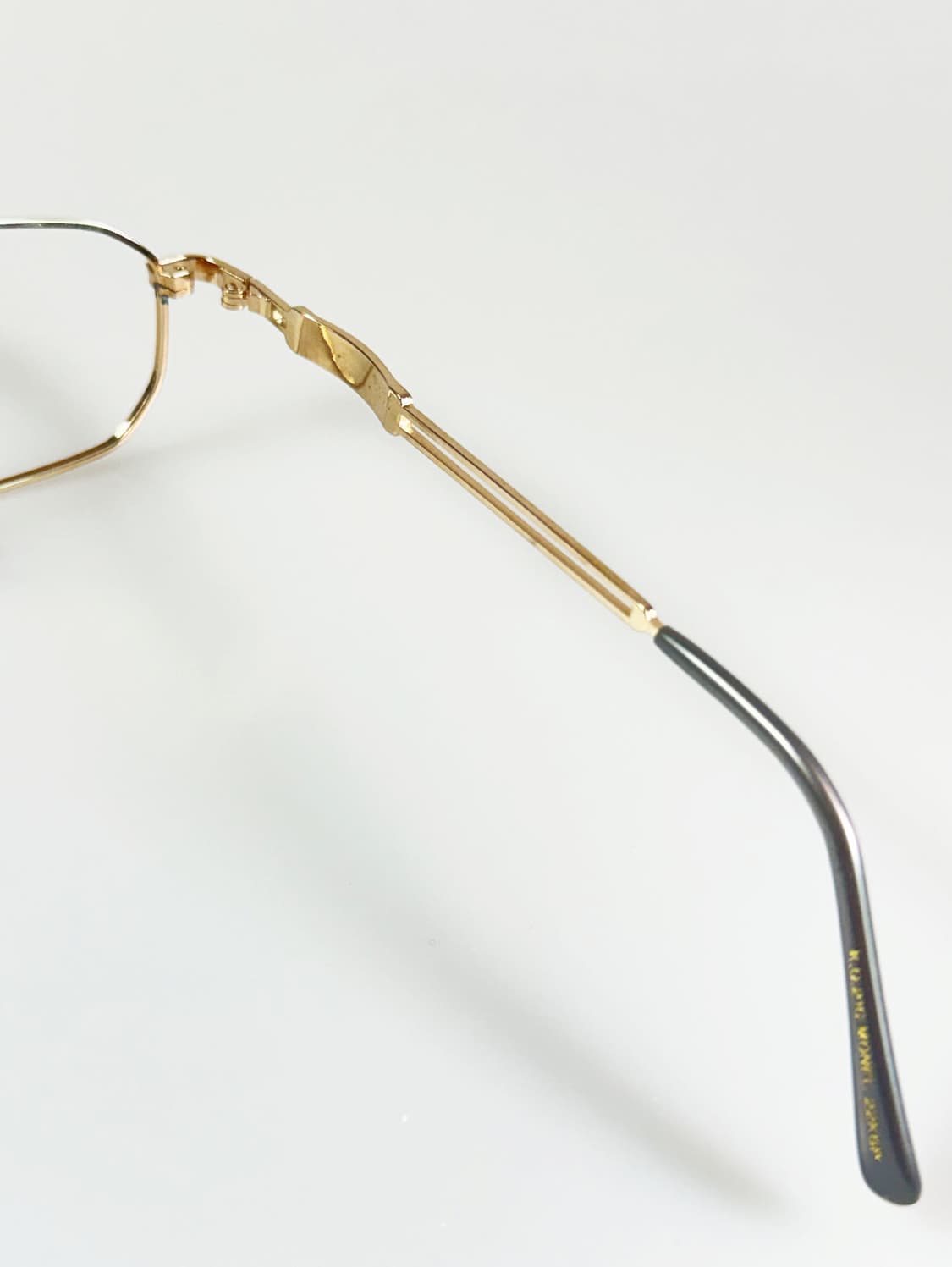 90s 레트로 골드 슬림 스퀘어 메탈 프레임 빈티지 안경 상품이미지6