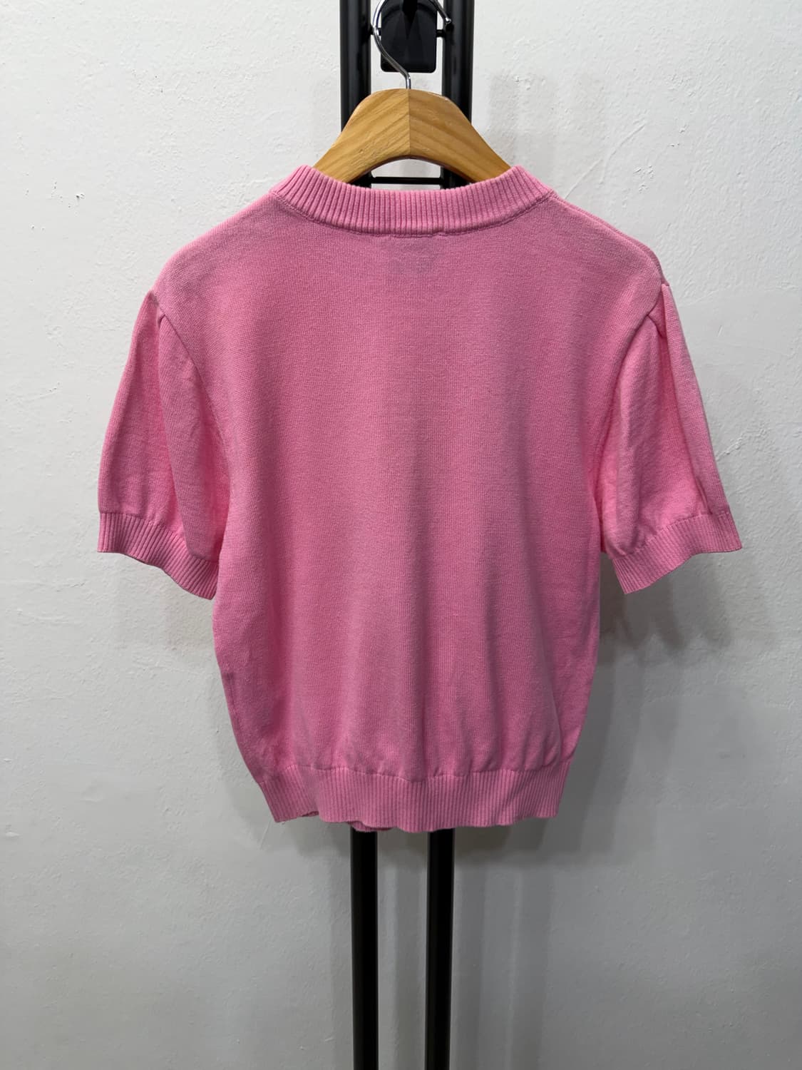 정품) 마리떼프랑소와저버 핑크 반팔 니트 OS 상품이미지4