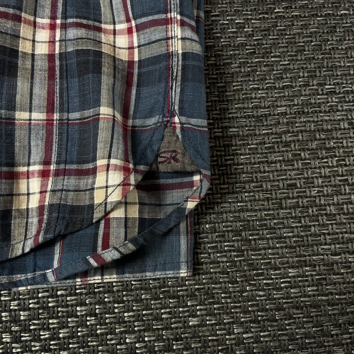 시리즈 네이비 레드 체크 패턴 긴팔 셔츠 105 상품이미지6