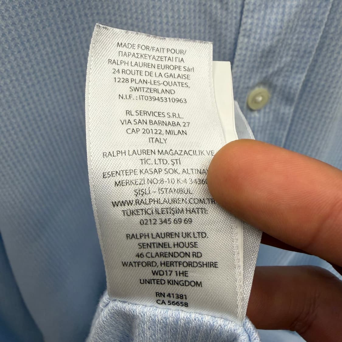 폴로 랄프 로렌 스카이블루 체크 셔츠 M 상품이미지10
