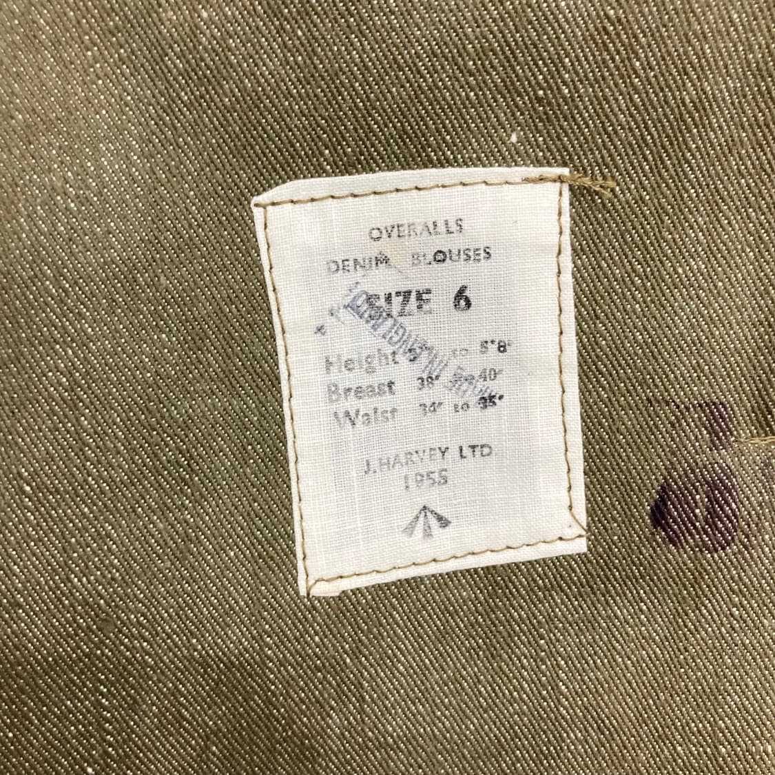 55s British army green denim 배틀드레스 자켓 상품이미지4