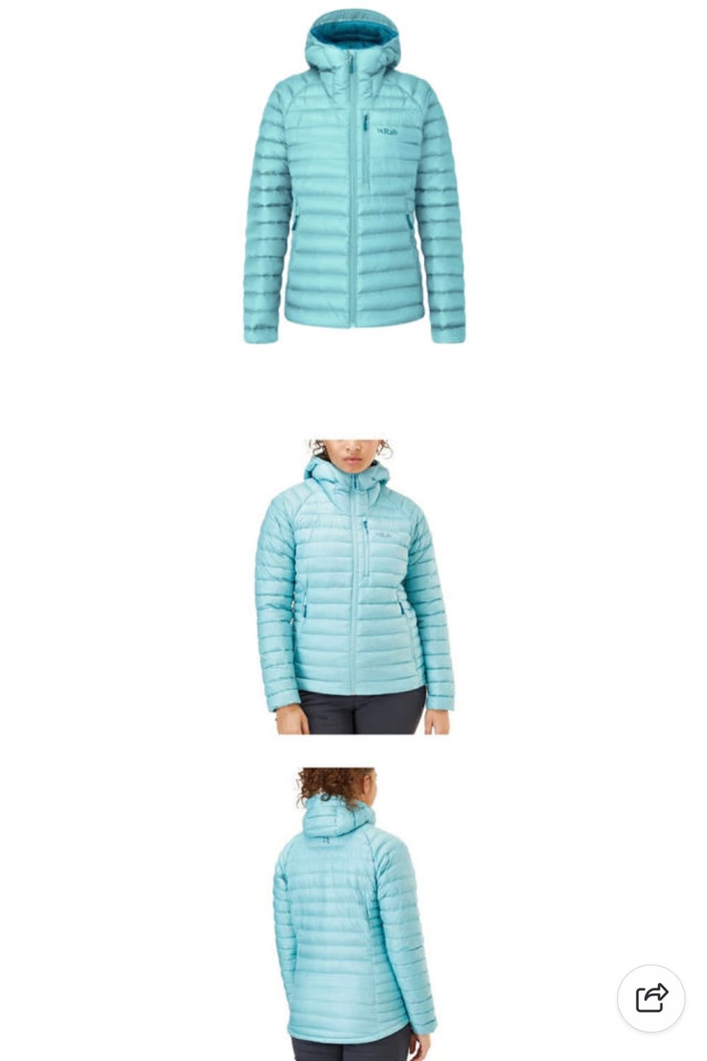 Rab 랩 마이크로라이트 알파인 경량 자켓 멜트워터 (여성) 상품이미지2