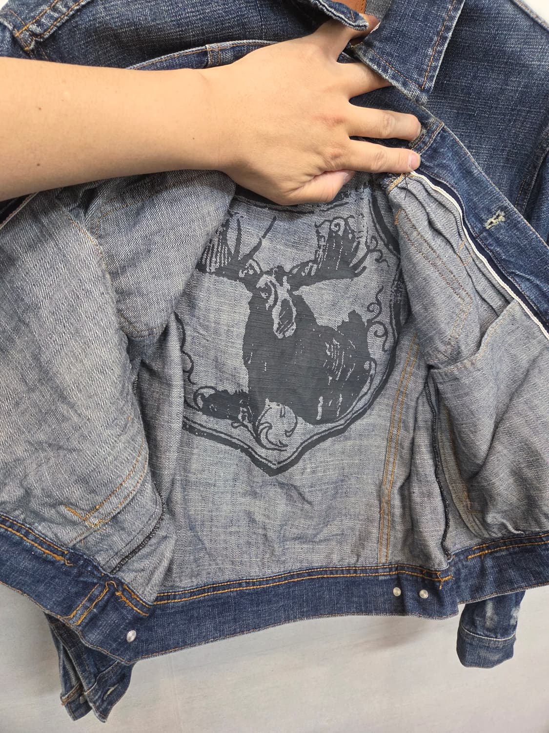 아베크롬비 에즈라피치 빈티지 데님자켓 m 상품이미지5