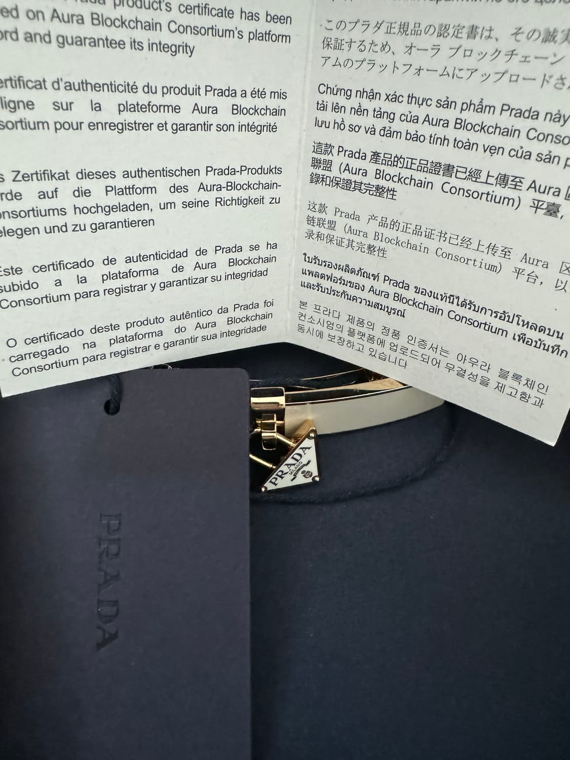 프라다 메탈 헤어 클립 화이트 골드 상품이미지7