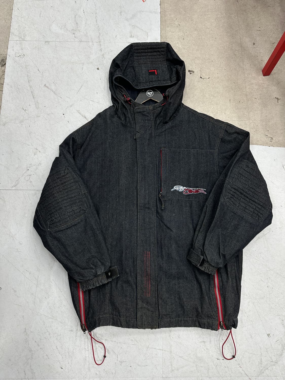 90s fubu hooded denim jacket 상품이미지1