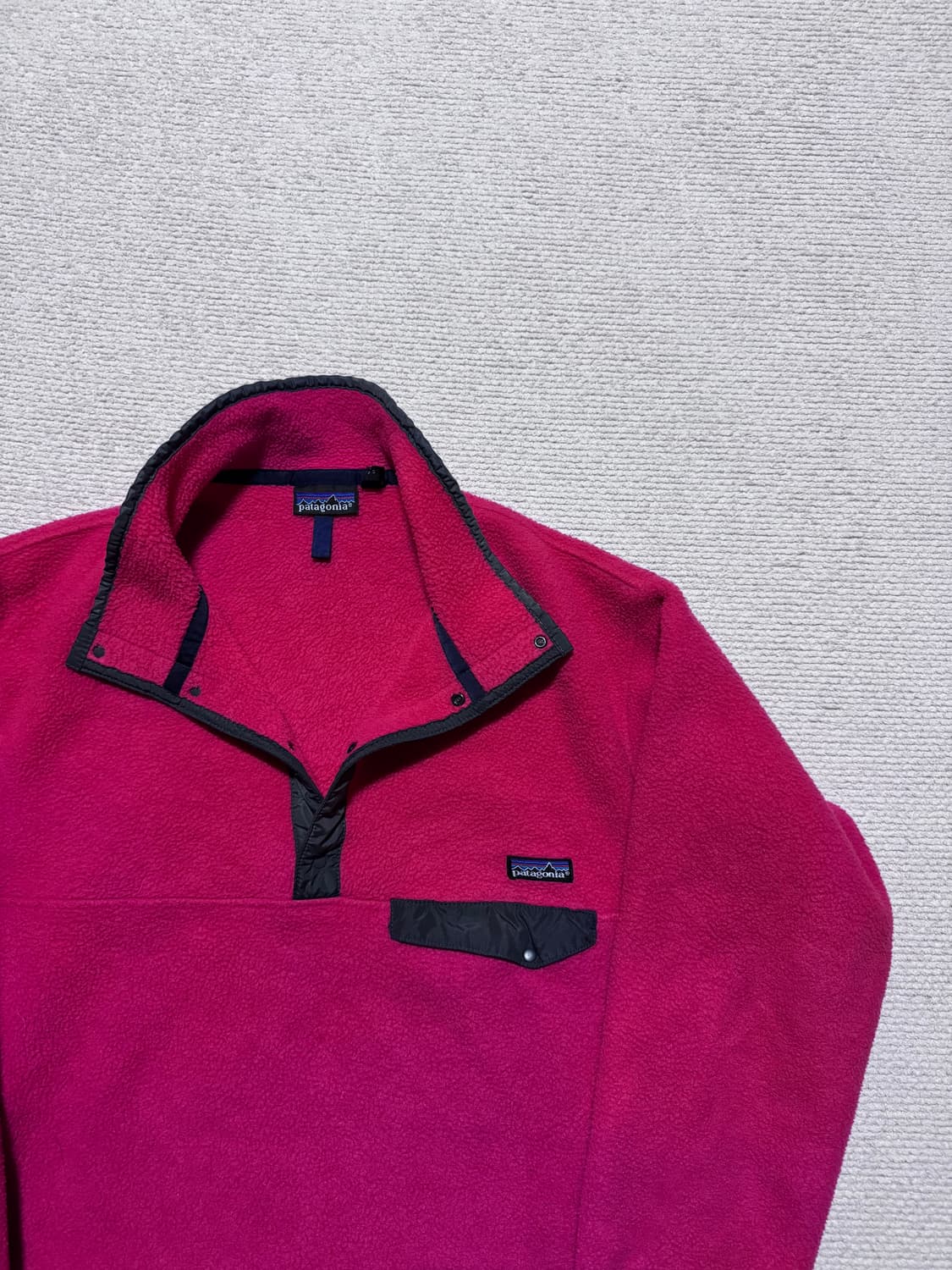 90s USA 파타고니아 신칠라 스냅티 핑크 L 상품이미지2