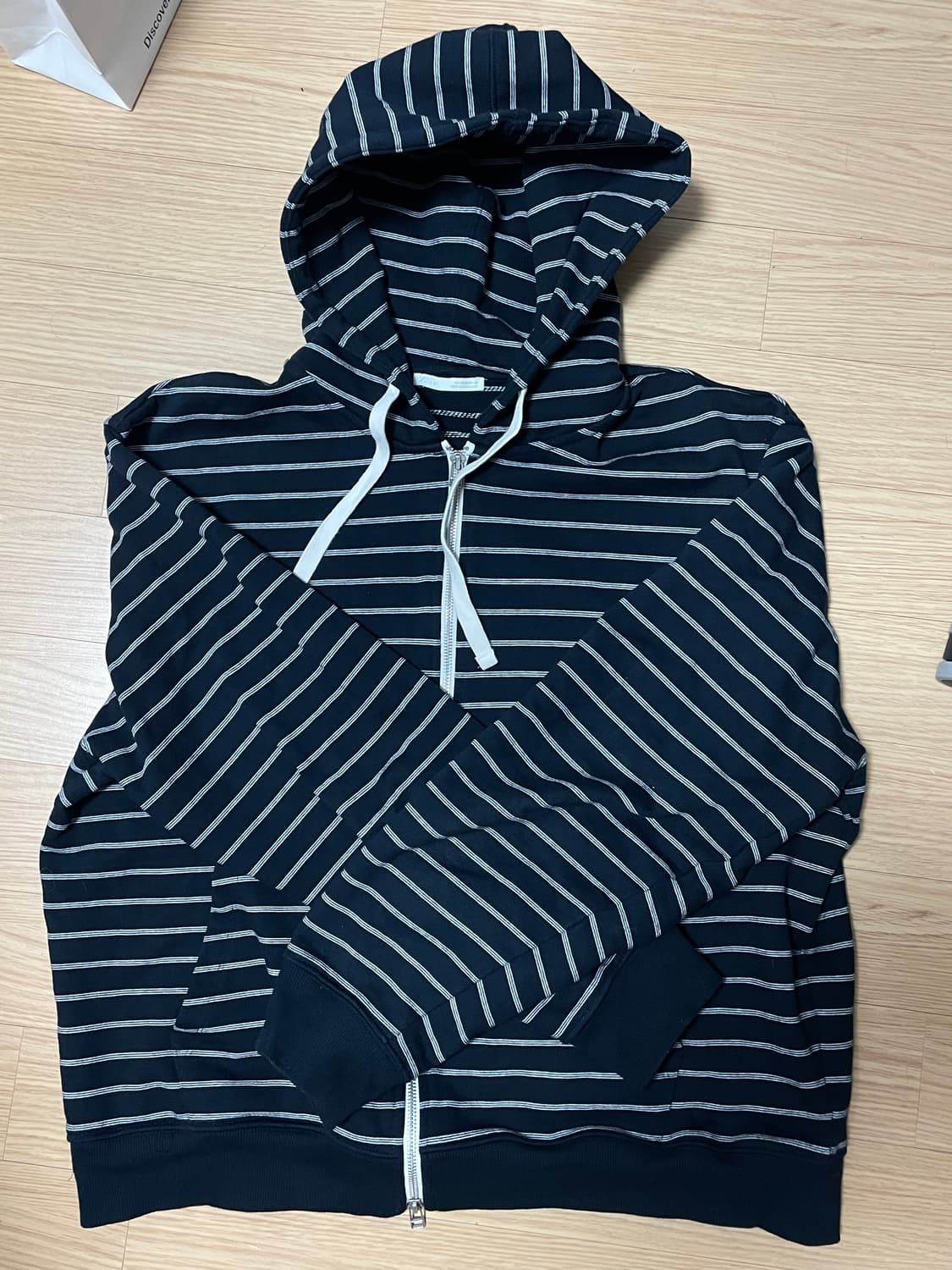 Zara 스트라이프 후드 집업 XL 상품이미지4