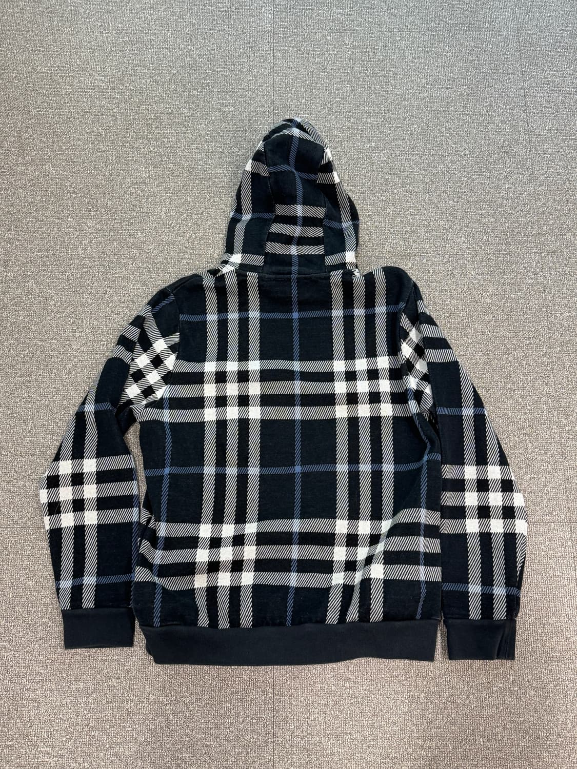 버버리 체크 코튼 자카드 후드 M  상품이미지7