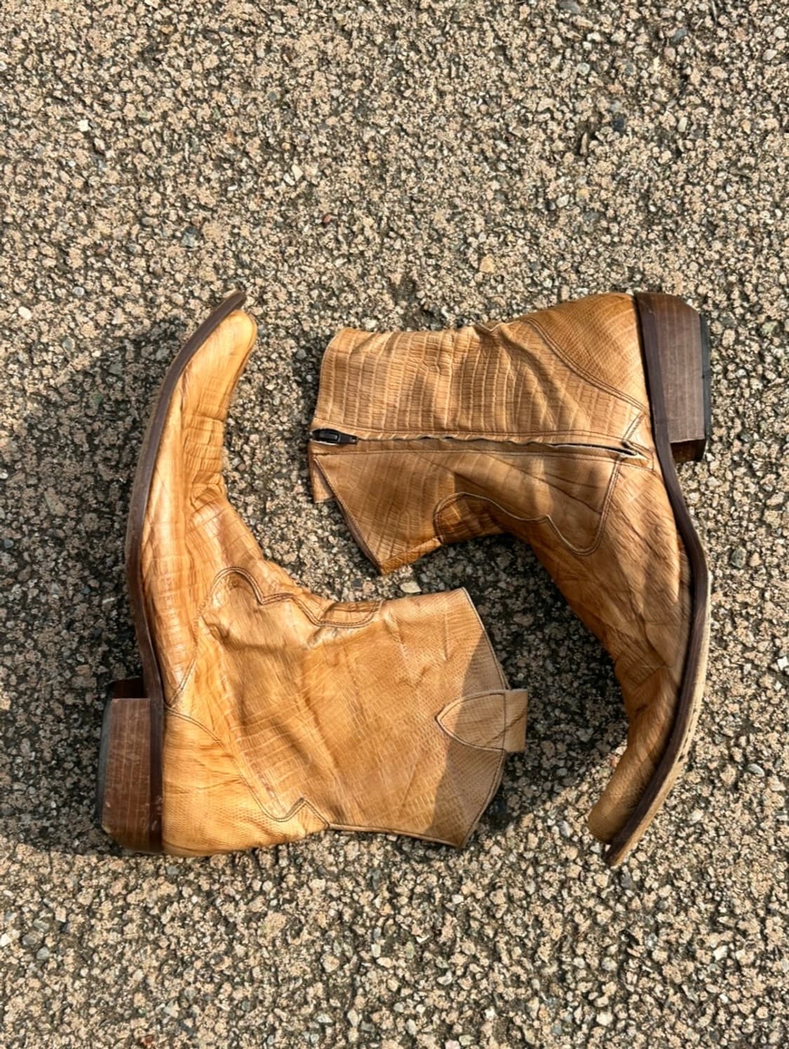 이태리 탄 크록 웨스턴 부츠 상품이미지6