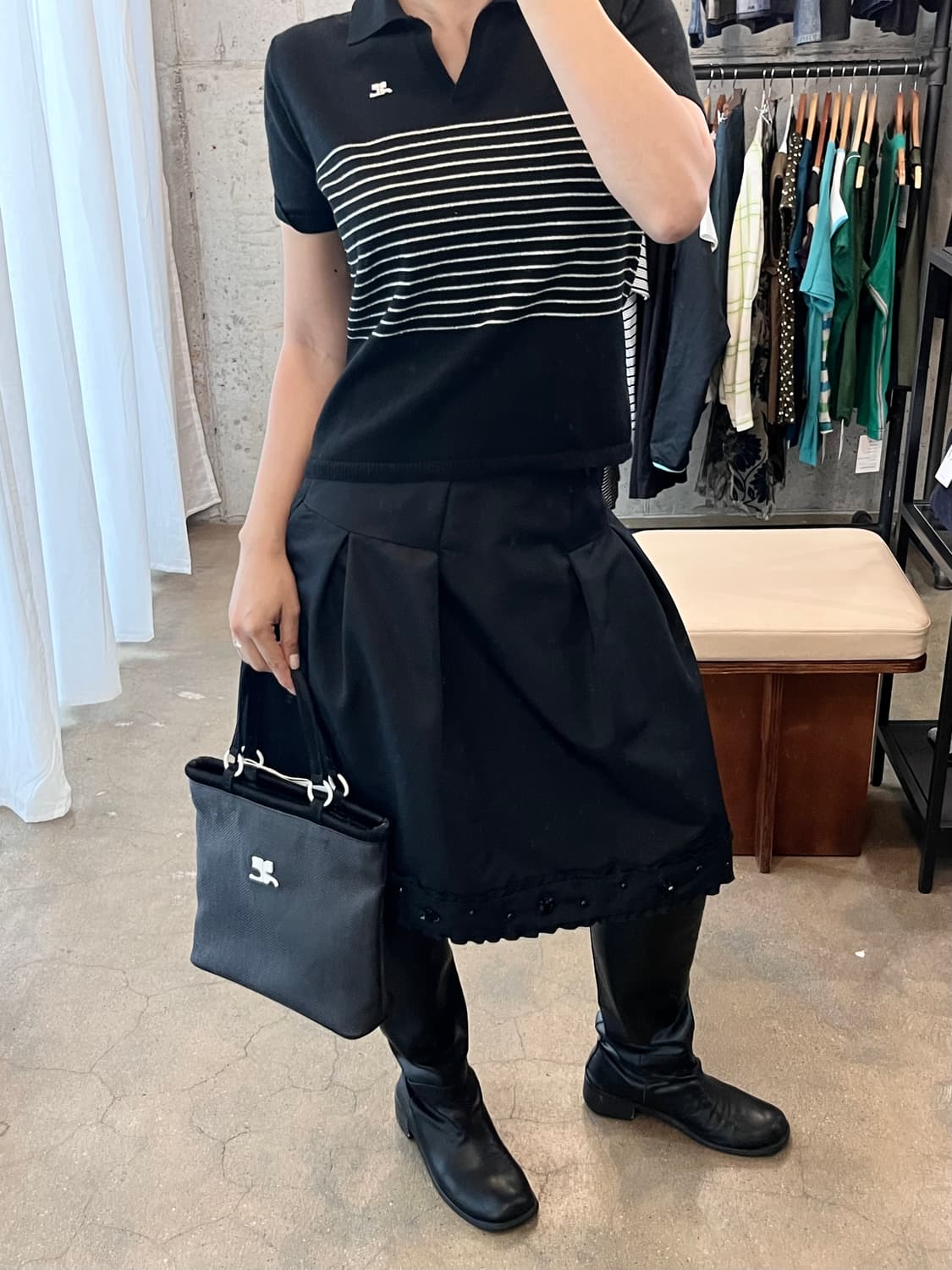 To be chic 스톤 플레어 스커트 상품이미지10