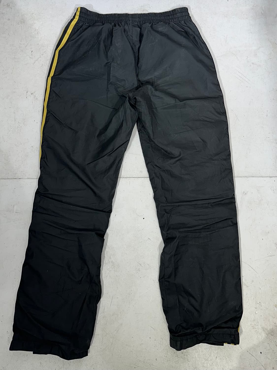 아디다스 블랙 골드 삼선 와이드 트랙 팬츠 추리닝 바지 M 상품이미지5