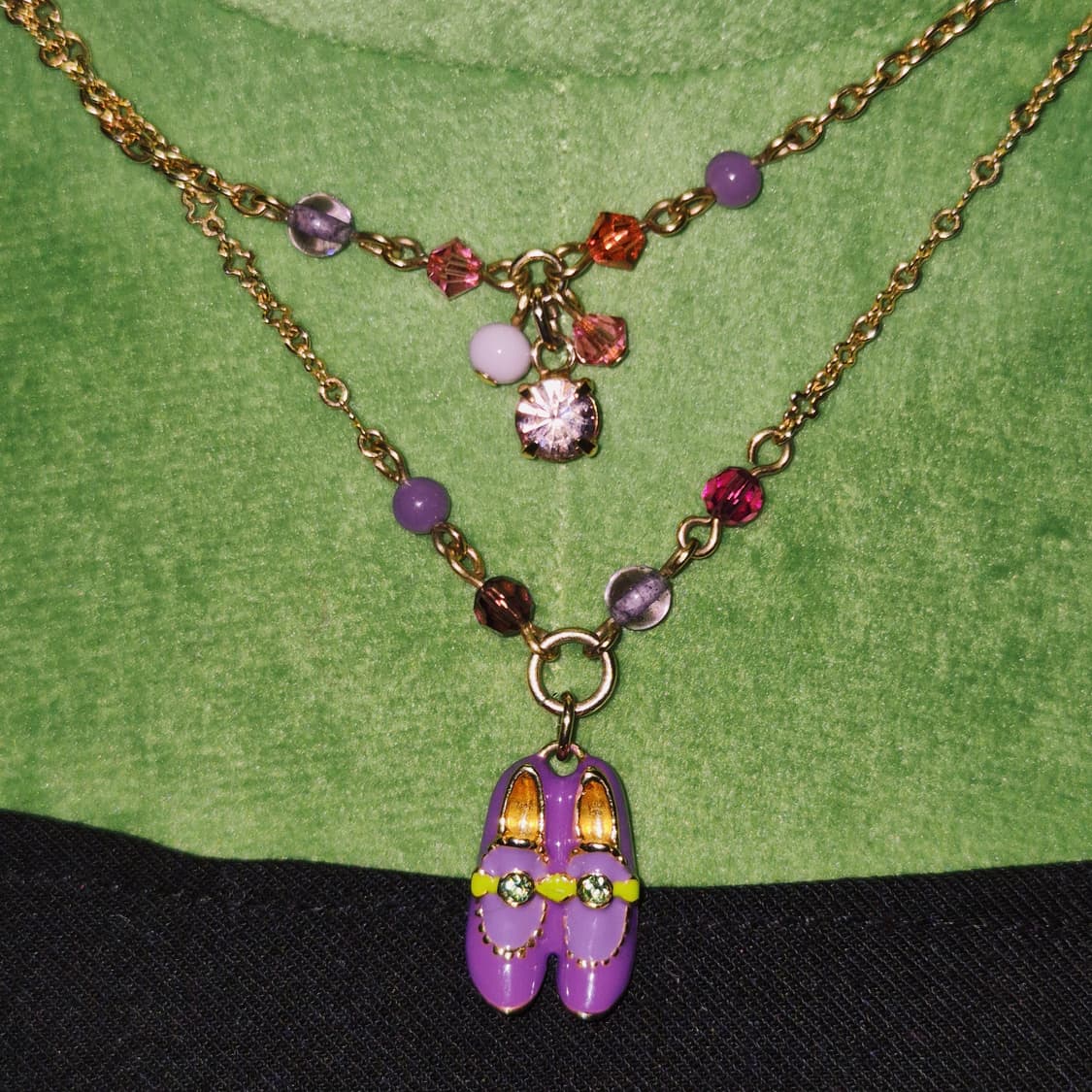 08s 안나수이 퍼플 구두 레이어드 목걸이 상품이미지7