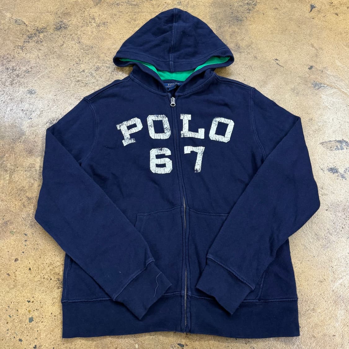 폴로 랄프로렌 네이비 후드집업 상품이미지2
