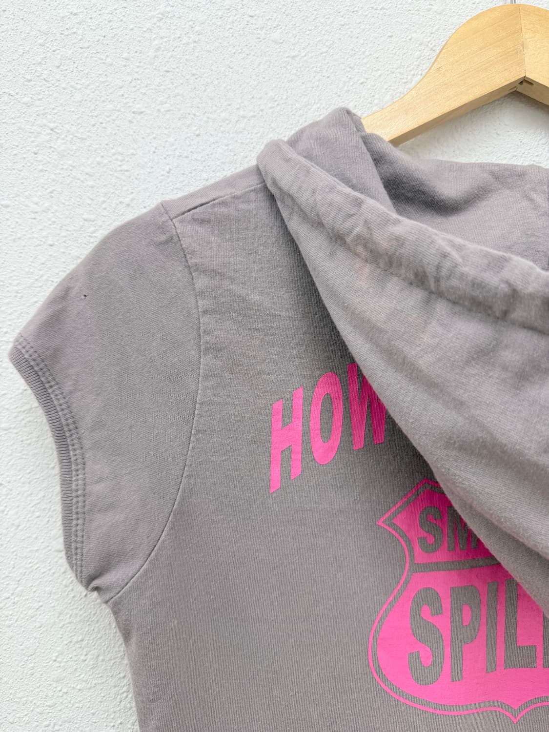 빈티지 로고 캡소매 반팔 후드 상품이미지5