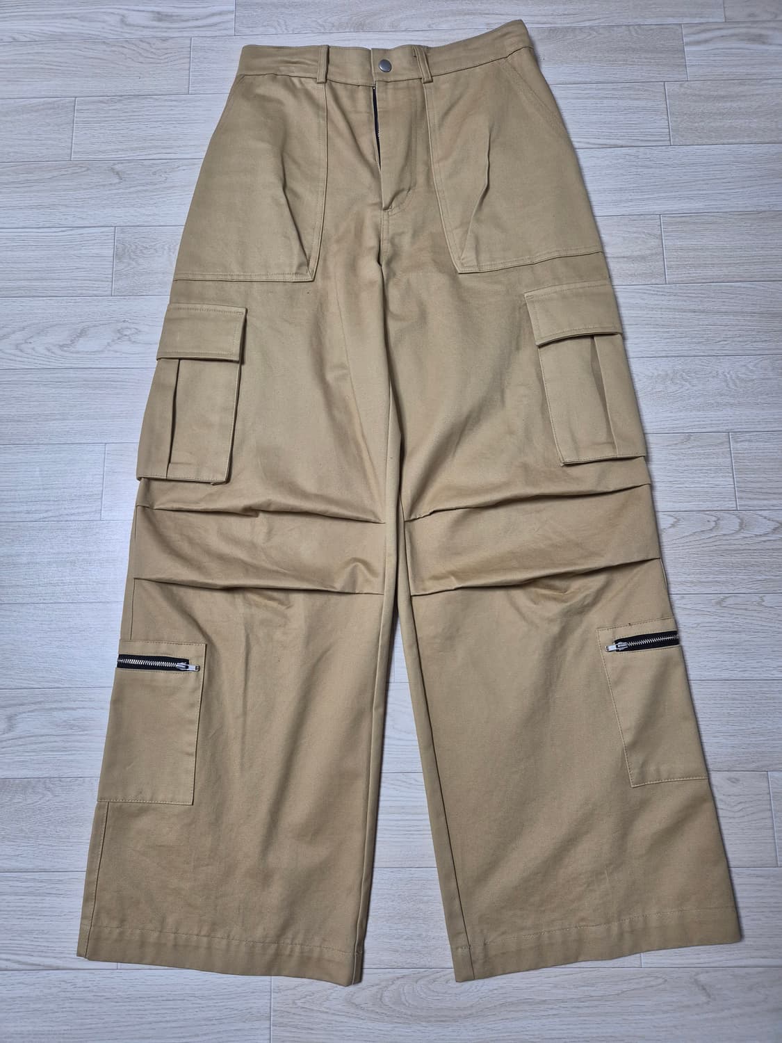 [1] 신더 멀티 와이드 카고 팬츠 베이지 상품이미지3