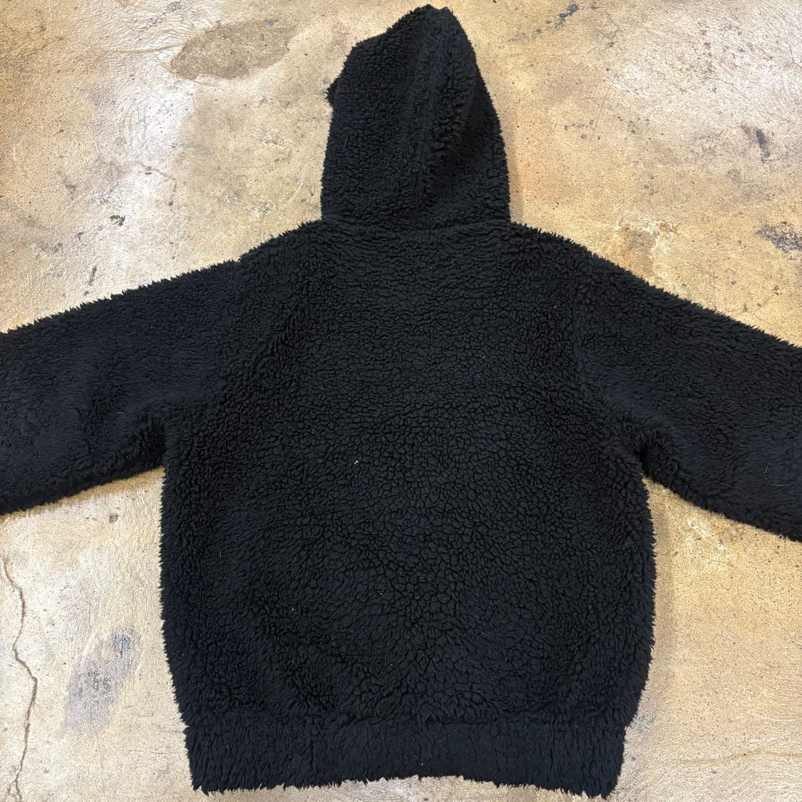 [정품/S,90] 아디다스 블랙 쉐르파 뽀글이 후드티 b19 상품이미지4