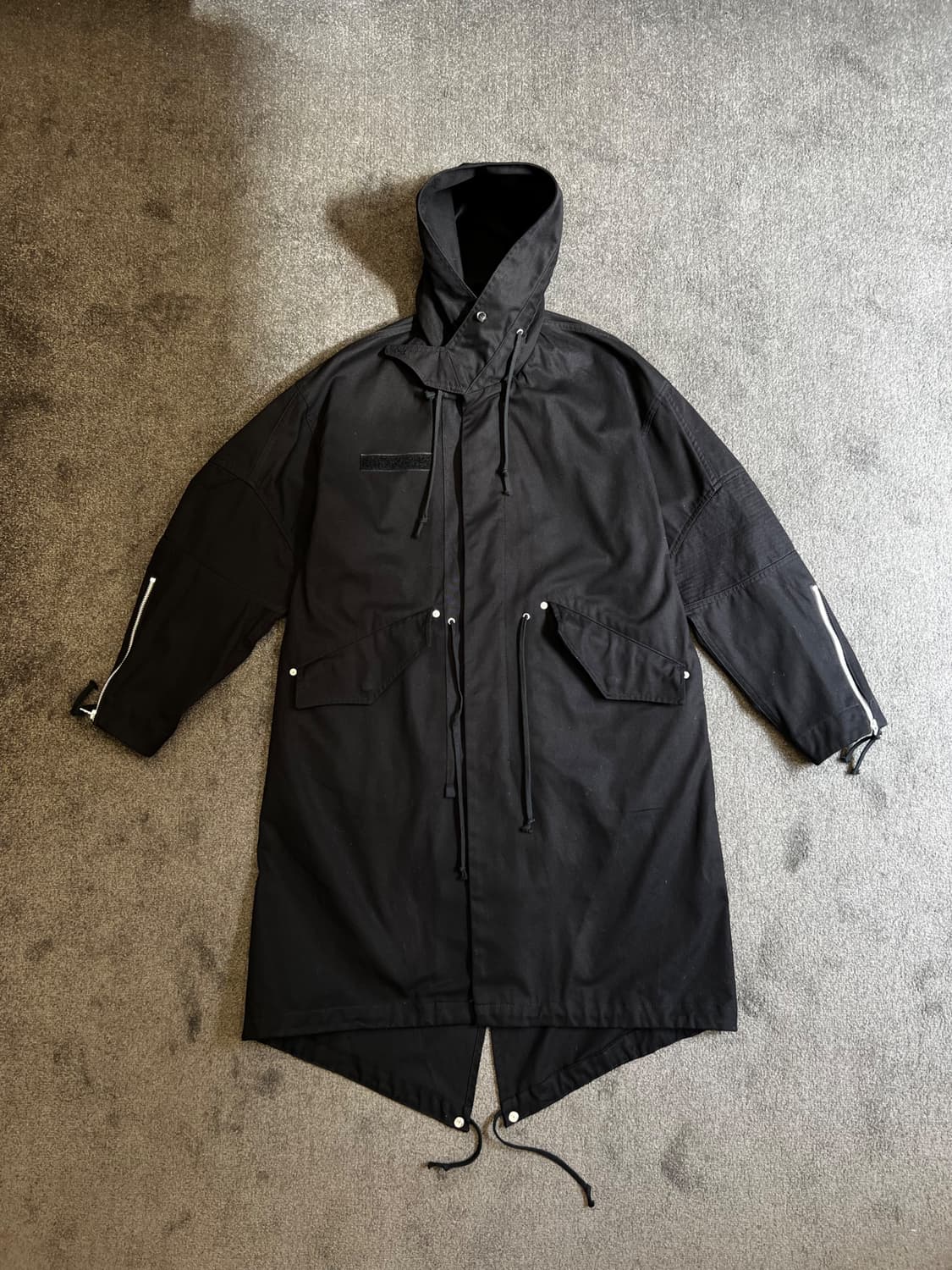 1990boy 사파리 후디드 피쉬테일 코트 M 상품이미지1