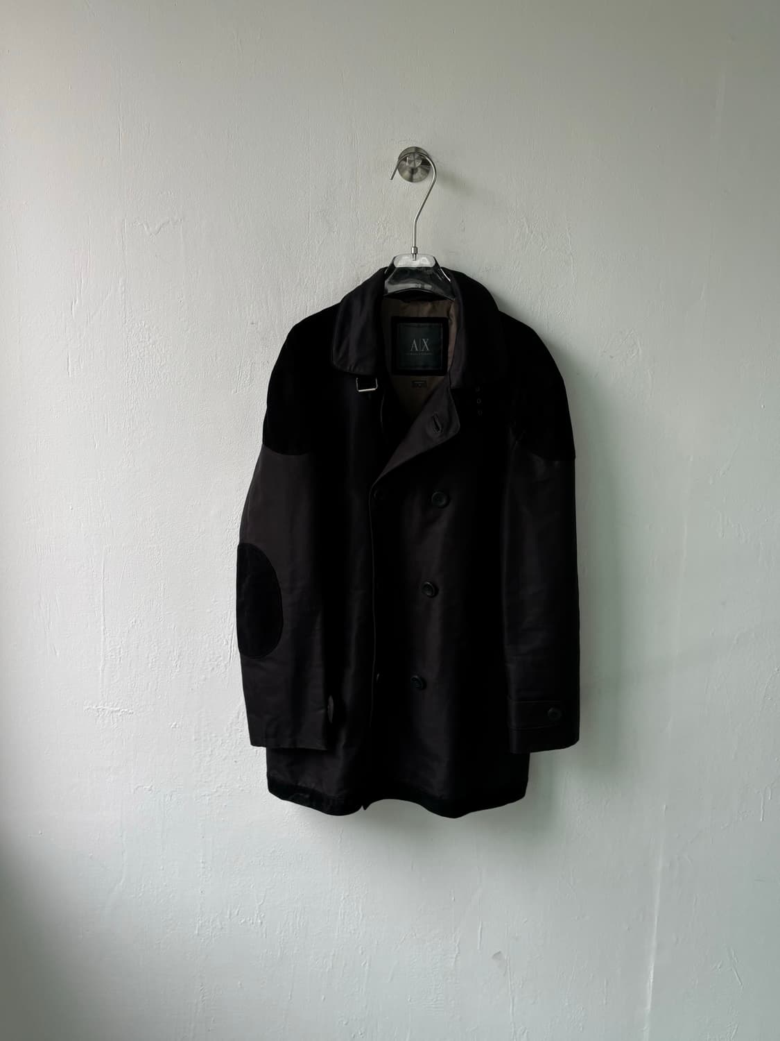 아르마니 익스체인지 스웨이드 코팅 하이넥 코트  상품이미지5