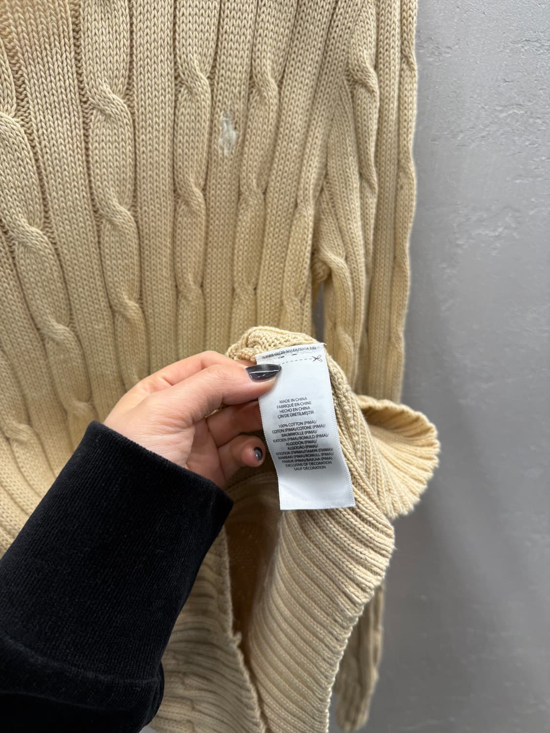 폴로 랄프로렌 케이블 니트 L 상품이미지4