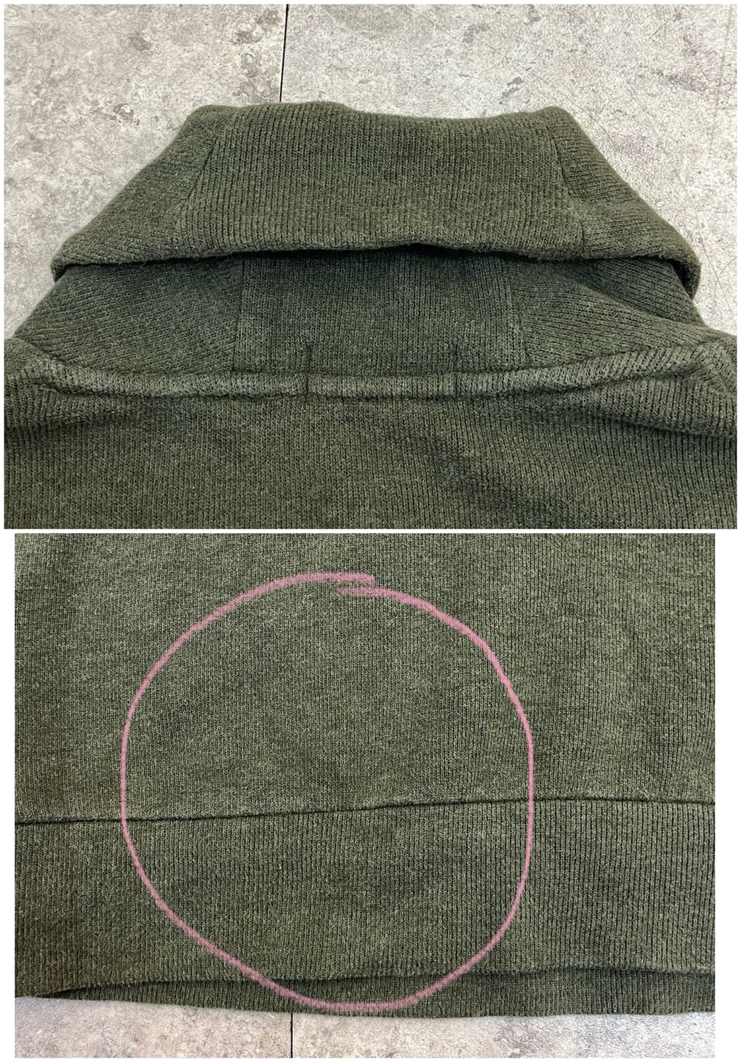 폴로 랄프로렌 엘보우패치 숄카라 니트 그린 S #csz2659  상품이미지9