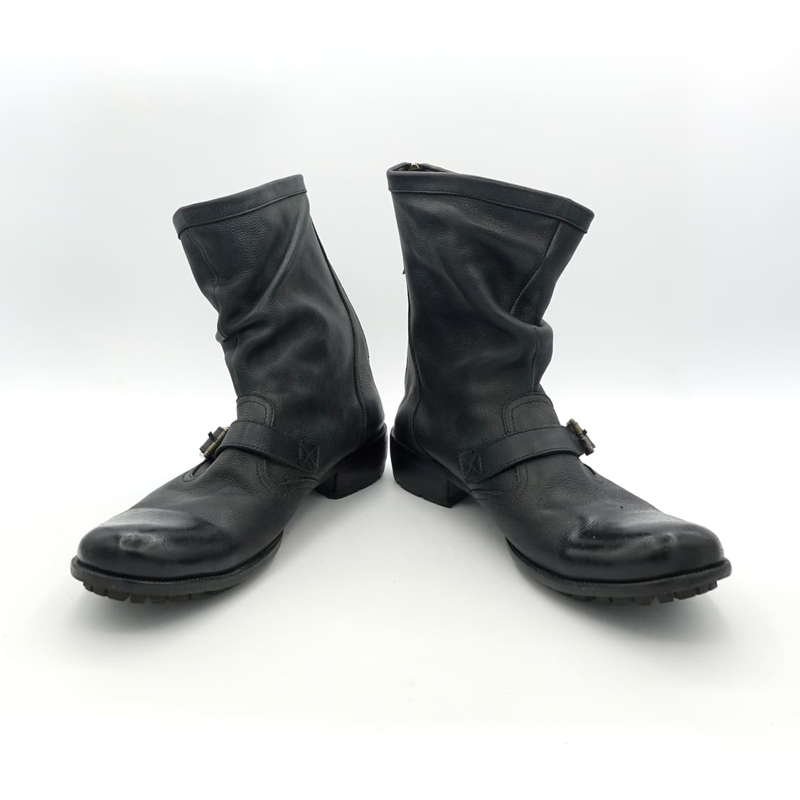 KATHARINEHAMNETT 캐서린햄넷 블랙 러버딥 고딕 레더 부츠  상품이미지6