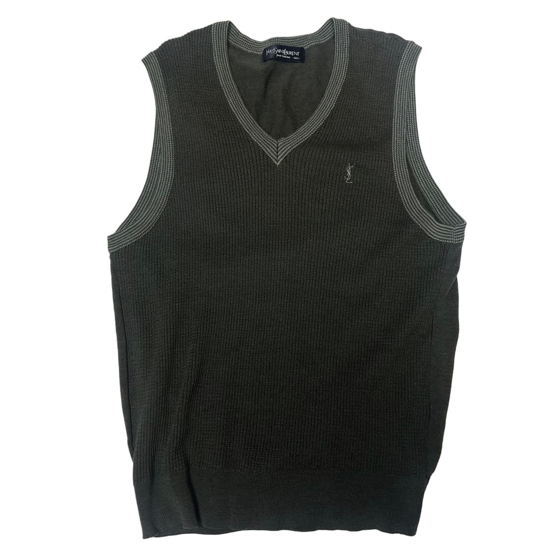 입생로랑 뿌르옴므 울 카키니트베스트 100 상품이미지1