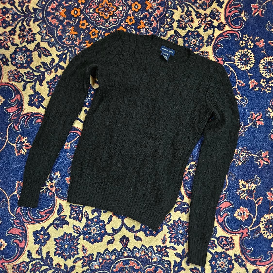 랄프로렌 캐시미어100 꽈베기 꽉붙핏 니트 스웨터 상품이미지1