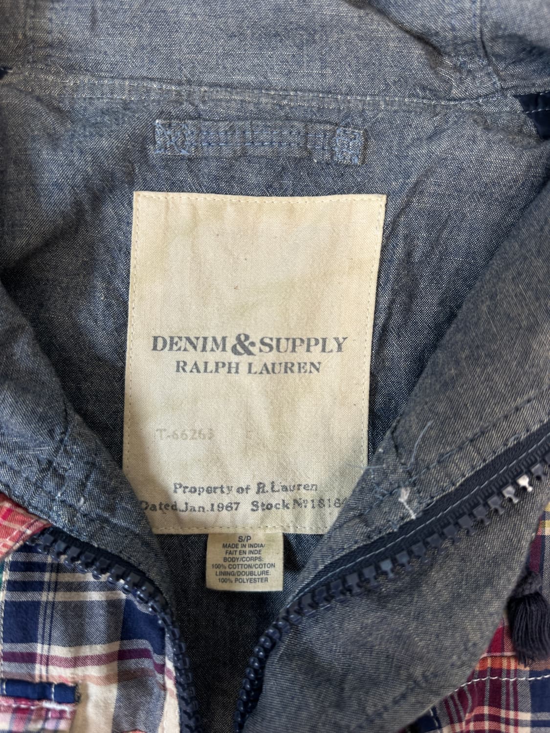 폴로 데님앤서플라이 마드라스 패치워크 후드 자켓 상품이미지6