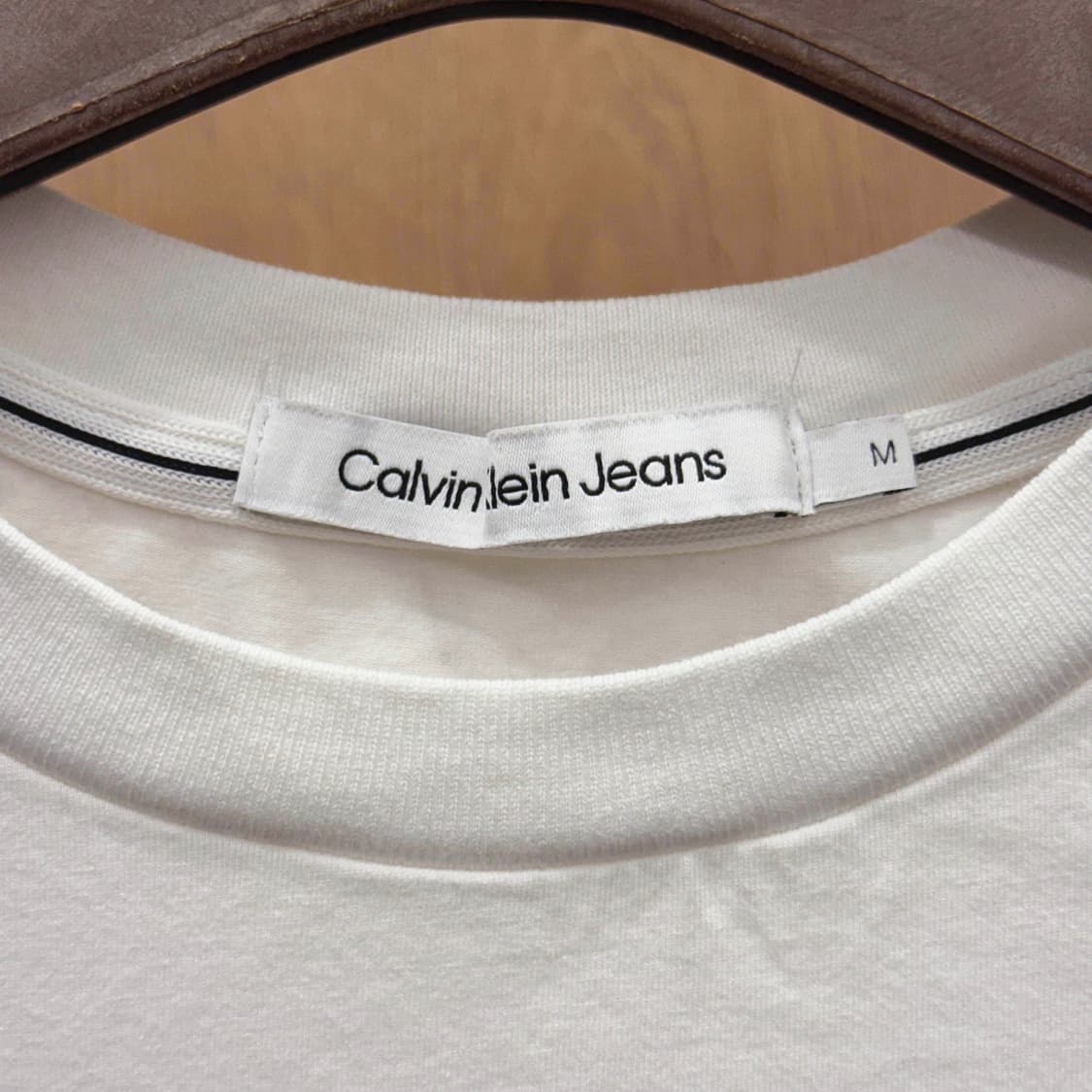 캘빈클라인 진스 반팔티셔츠 CK 미니 로고 크롭 디테일 화이트 상품이미지7