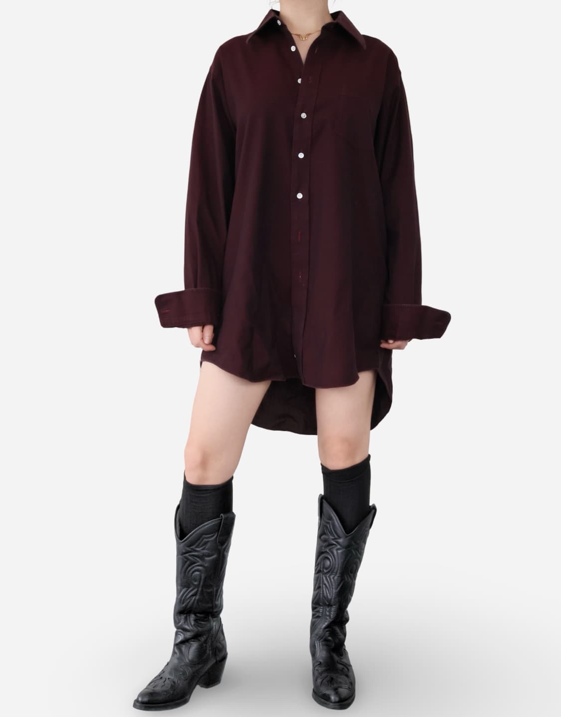 Burberrys Vintage Bordeaux Shirt 상품이미지3