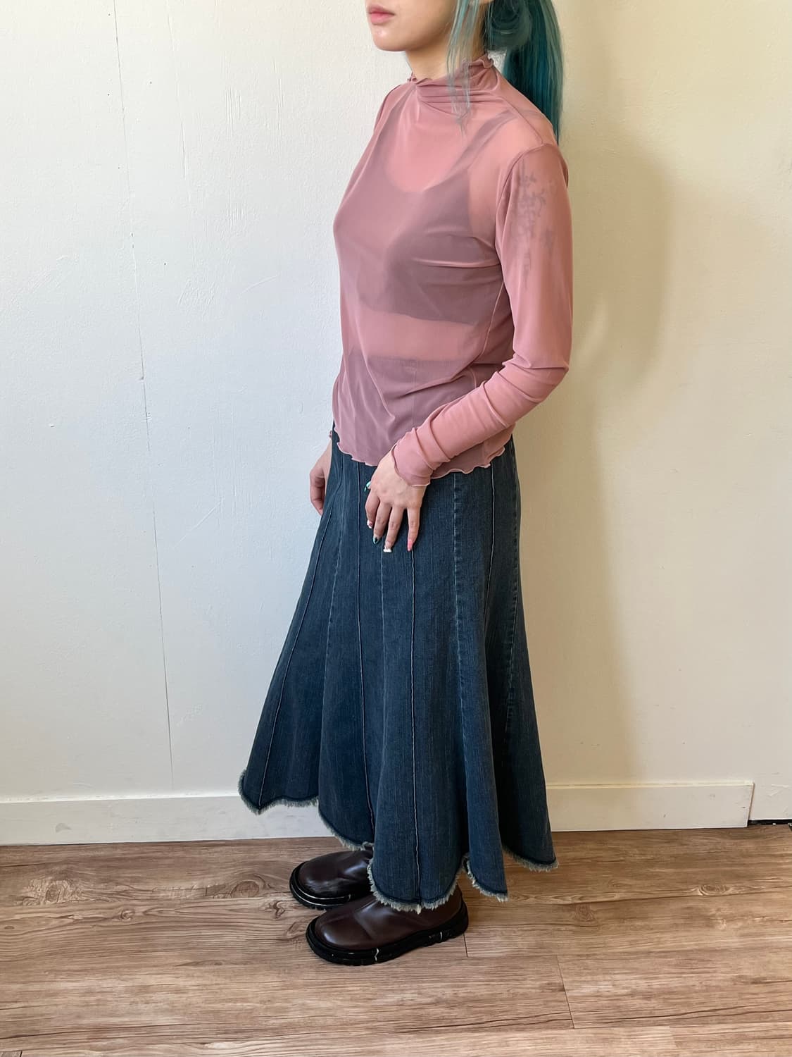 japan vtg 스카치 데님 스커트 상품이미지8