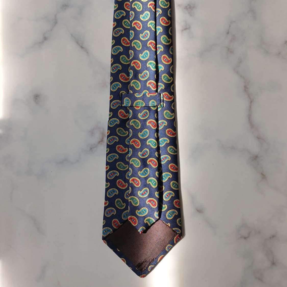 버버리 실크 네이비 페이즐리 넥타이 9.5cm A~B등급 E742 상품이미지8