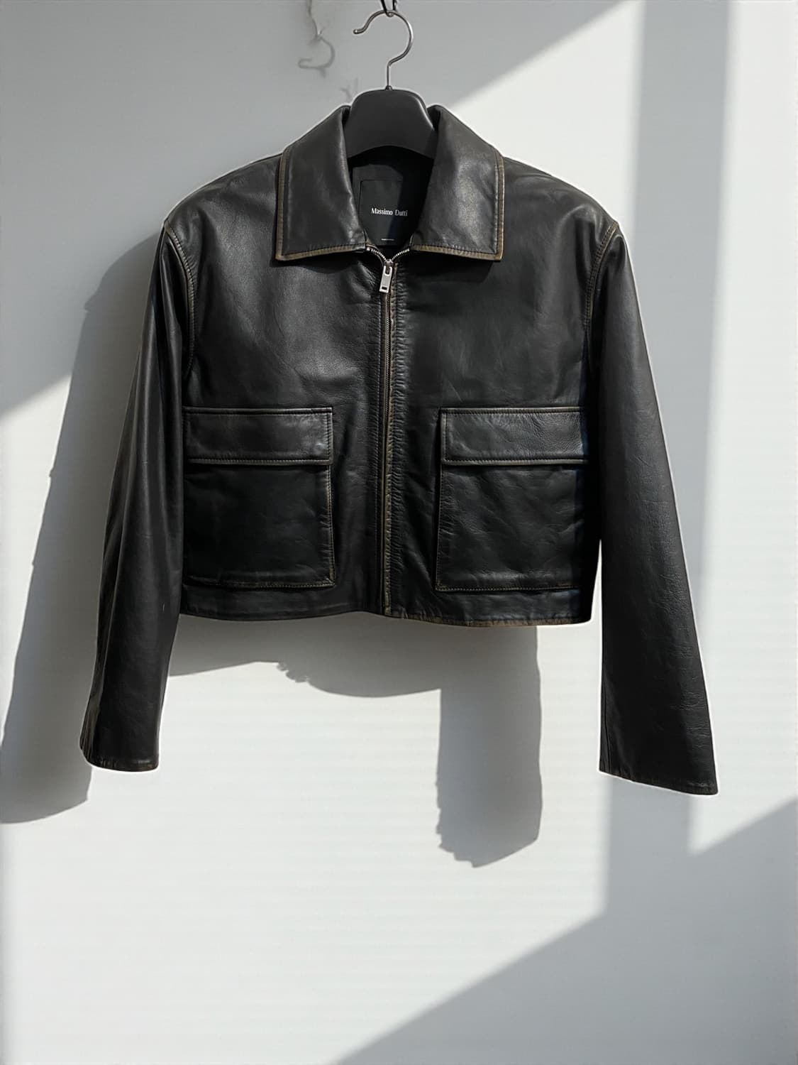 마시모두띠 레더 집업 자켓 상품이미지1