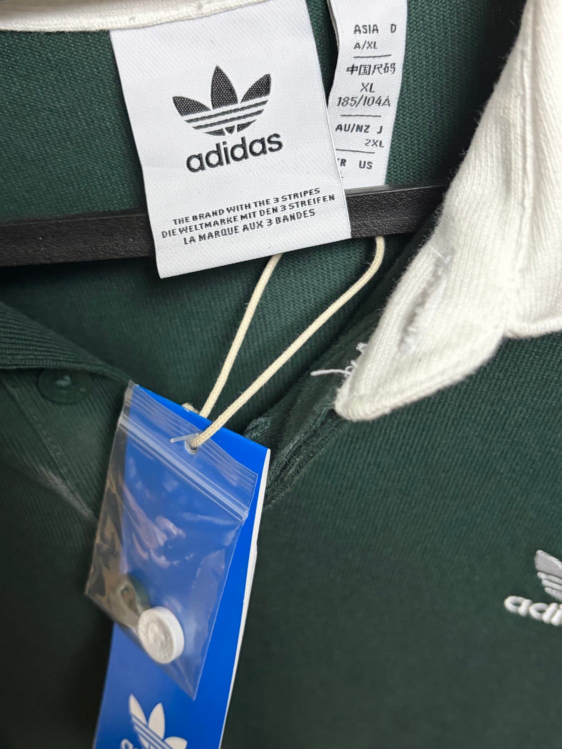 (새상품)아디다스 럭비 폴로셔츠 그린 2xl 상품이미지4