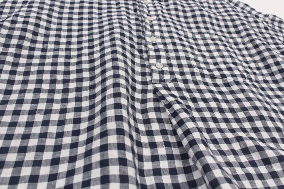 BEAMS BOY Gingham Check Linen Pullover S 상품이미지5
