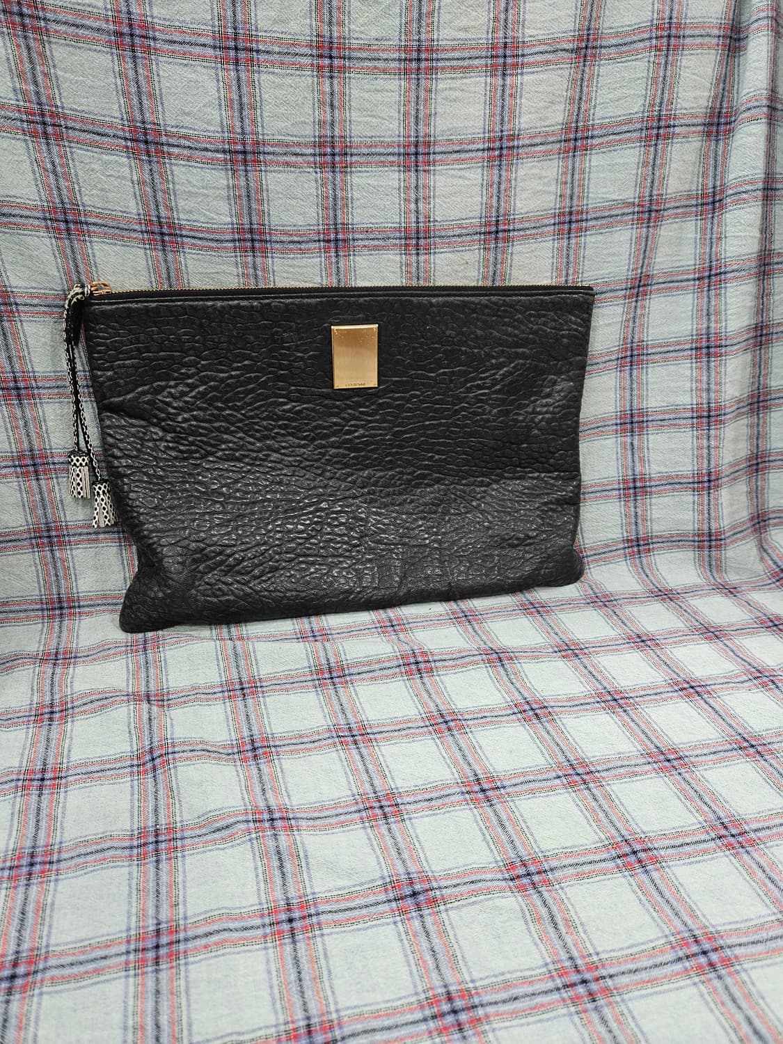 쿠론(COURONNE) 블랙 가죽 클러치백  상품이미지9