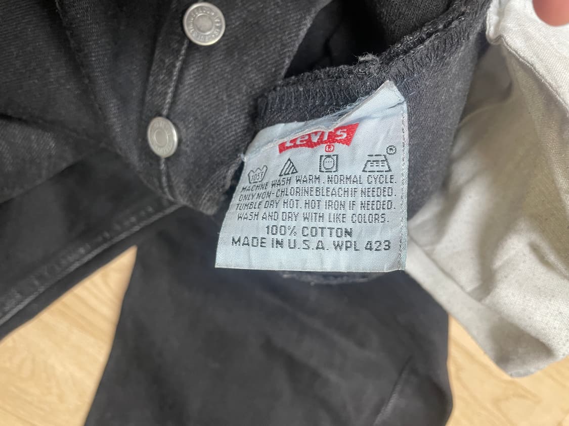 (34x32)90s 리바이스 501 블랙진 상품이미지3